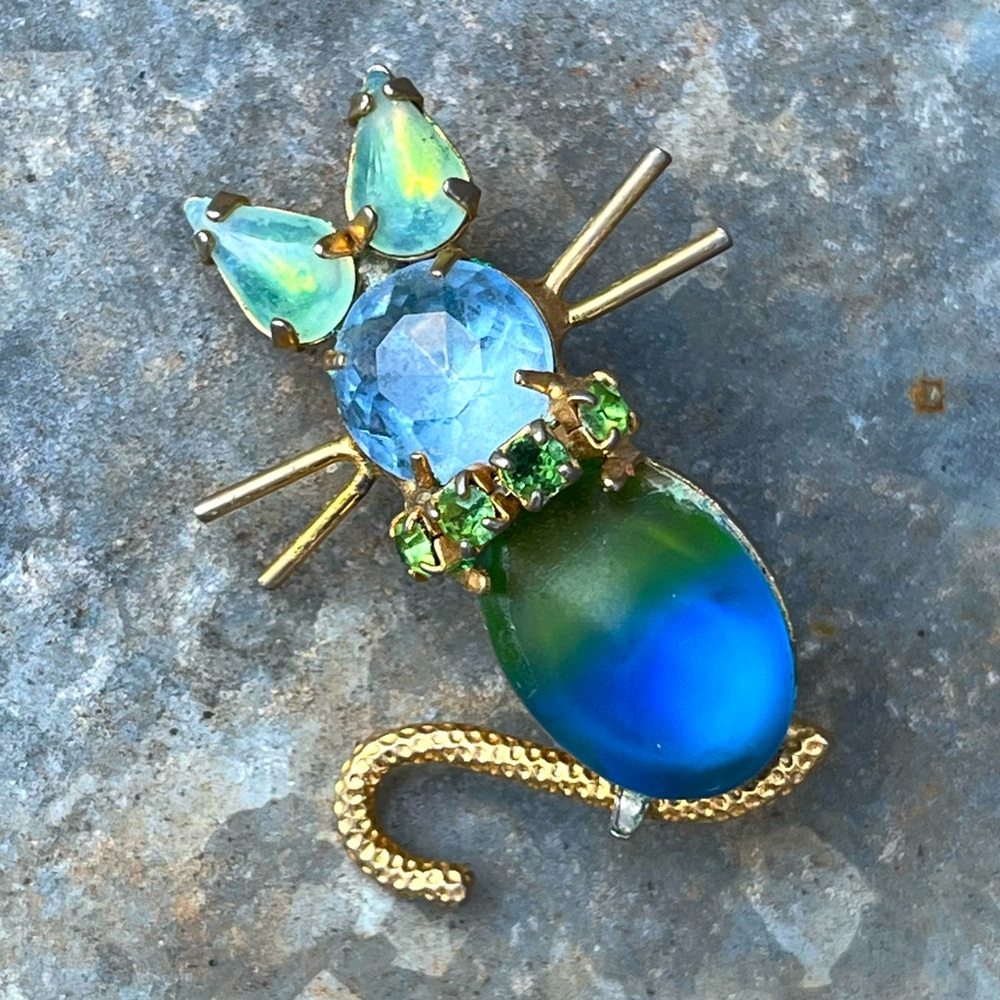 •vintage• kitty cat brooch